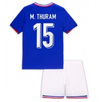 Camiseta Francia Marcus Thuram #15 Primera Equipación Replica Eurocopa 2024 para niños mangas cortas (+ Pantalones cortos)